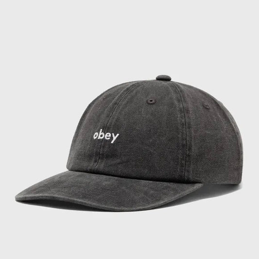 OBEY PIGMENT LOWERCASE 6 PANEL BLACK