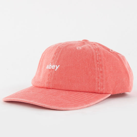 OBEY PIGMENT LOWERCASE 6 PANEL CORAL