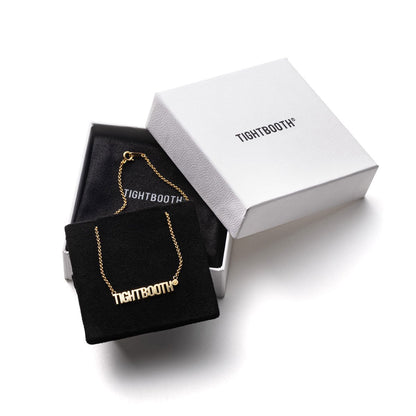 TIGHTBOOTH LOGO NECKLACE - BRASS