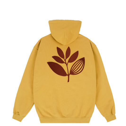 MAGENTA VELVET PLANT HOODIE - GOLD